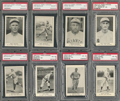 1922 E121 American Caramel "Series of 120" PSA-Graded Collection (8 Different) 